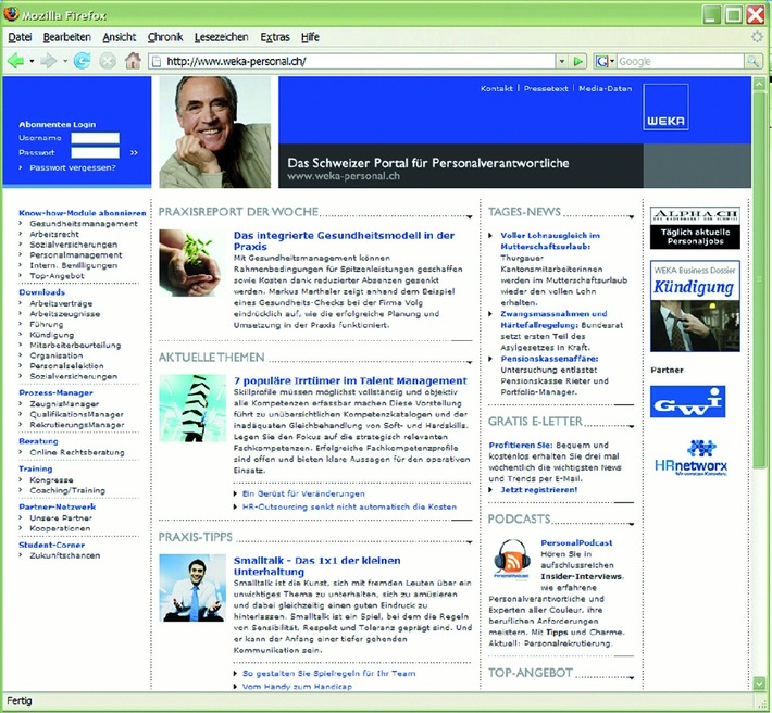 WEKA Verlag: Das neue Personal-Portal für Schweizer Personalverantwortliche