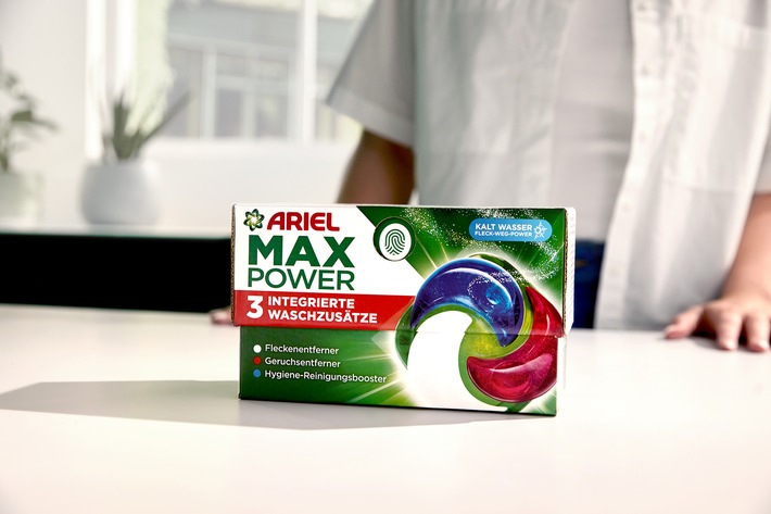 Wäsche stresst über die Hälfte der Deutschen: Mit den neuen Ariel Max Power PODS® den Moment genießen, ohne sich von Flecken stressen zu lassen!