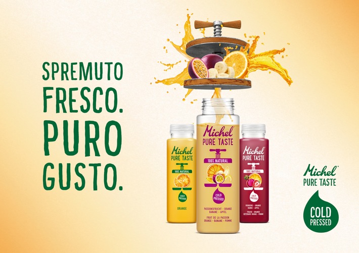 «Michel Pure Taste»: tutto il piacere di un succo ottenuto con frutta fresca spremuta a freddo