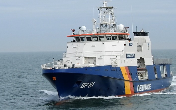 BPOL-CUX: Das neue Einsatzschiff BP 81 POTSDAM nimmt Kurs in Richtung Cuxhaven