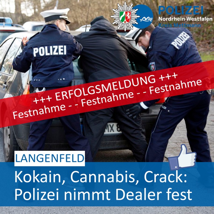 POL-ME: Kokain, Cannabis, Crack, Amphetamine: Polizei nimmt Drogendealer fest - Langenfeld - 2008121
