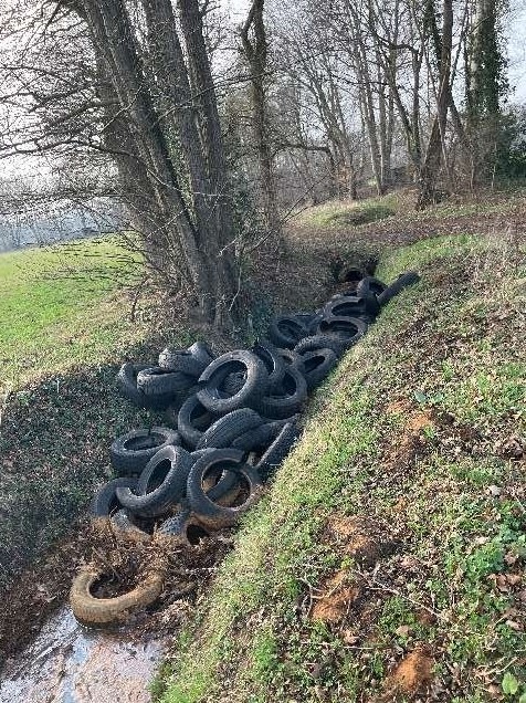 POL-EL: Wietmarschen - Illegale Entsorgung von 40 Autoreifen - Zeugen gesucht