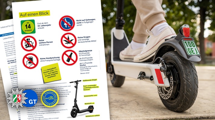 POL-GT: E-Scooter erst ab 14 Jahren erlaubt - auch Eltern sind in der Pflicht