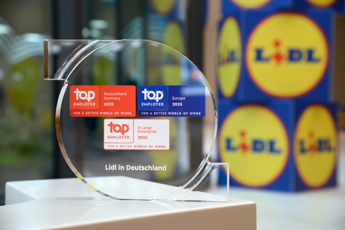 Attraktiver Arbeitgeber: Lidl in Deutschland ist zum vierten Mal in Folge Top Employer