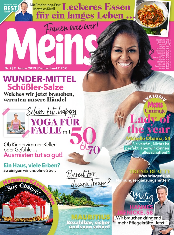 Umfrage der Frauenzeitschrift &quot;Meins&quot; kürt Michelle Obama zur &quot;Lady of the year 2018&quot;
