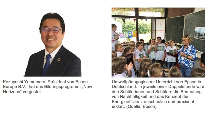 Epson Europa Präsident stellt Bildungsprogramm &quot;New Horizons&quot; vor (FOTO)