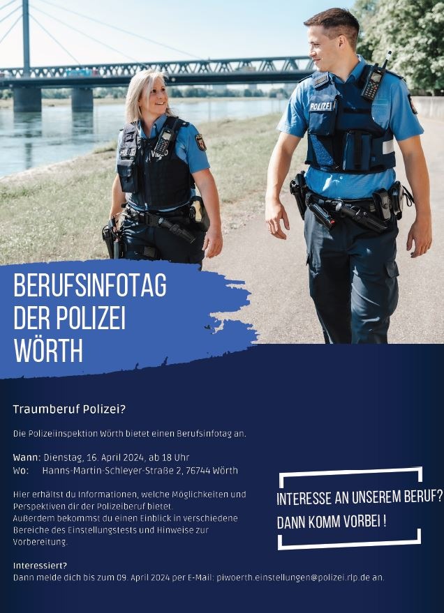 POL-PDLD: Wörth - Berufsinfotag der Polizei Wörth