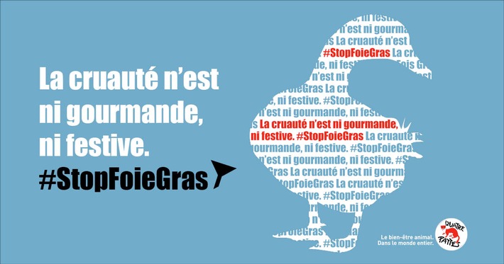 La cruauté n&#039;est ni gourmande, ni festive. #StopFoieGras