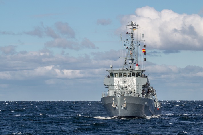 Minenjagdboot "Homburg" kehrt nach vier Monaten heim