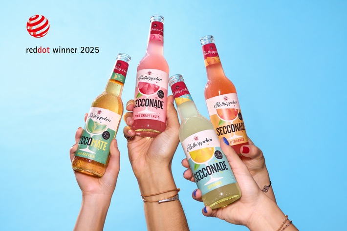 Newcomer mit Doppelerfolg: Rotkäppchen Secconade erobert Top 3 Position im Markt und gewinnt den Red Dot Design Award 2025