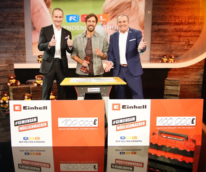 RTL Donation Marathon: Einhell offers support to children suffering from cancer