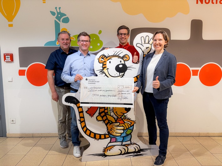 OPTIMA unterstützt den Förderverein Beuteltigerstark mit 3.000 Euro