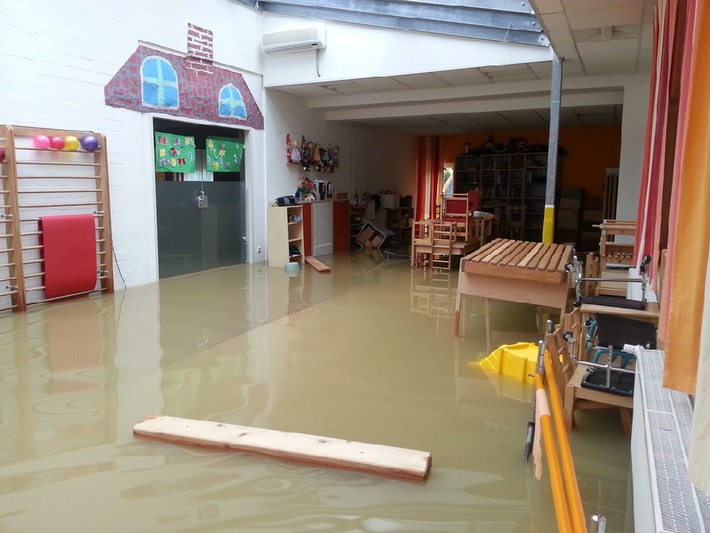 Deutsches Kinderhilfswerk ruft zu Spenden für Kindertageseinrichtungen und Spielplätze in Hochwassergebieten auf (BILD)