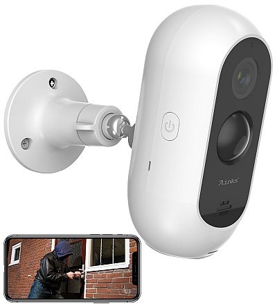 7links Akku-Outdoor-IP-Überwachungskamera IPC-675, Full HD, WLAN &amp; App, IP65: Tag und Nacht das Zuhause überwachen
