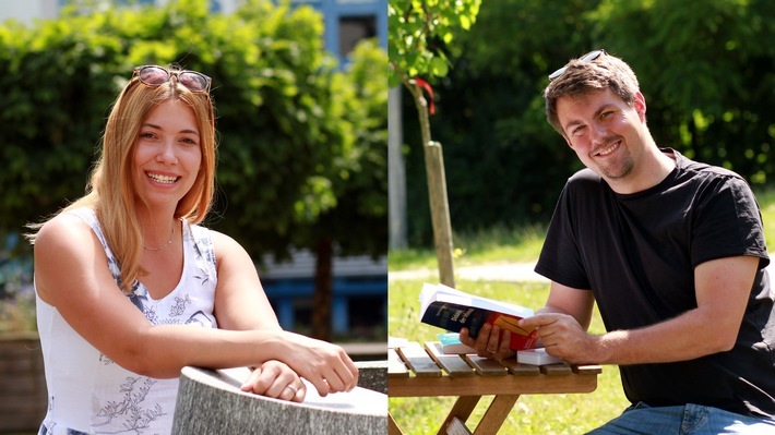 Maike Fremgen und Daniel Stockhausen geben Einblicke in das Lehramtsstudium der Informatik an der RPTU. / Weiterer Text über ots und www.presseportal.de/nr/168381 / Die Verwendung dieses Bildes für redaktionelle Zwecke ist unter Beachtung aller mitgeteilten Nutzungsbedingungen zulässig und dann auch honorarfrei. Veröffentlichung ausschließlich mit Bildrechte-Hinweis.
