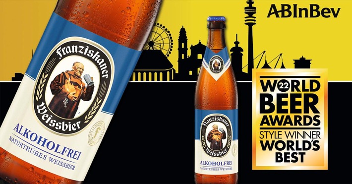 Franziskaner Alkoholfrei: Das Beste der Welt / Das Premium-Weizenbier aus München kann bei den Word Beer Awards 2022 den grandiosen Erfolg aus dem Vorjahr wiederholen