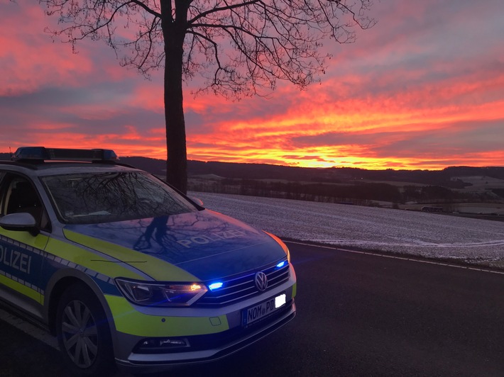 POL-NOM: Düderode - Wildunfall in morgendlicher Winteridylle