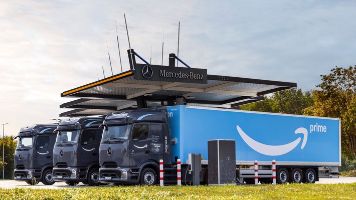 Amazon bringt mehr als 50 Mercedes-Benz eActros 600 auf deutsche Straßen