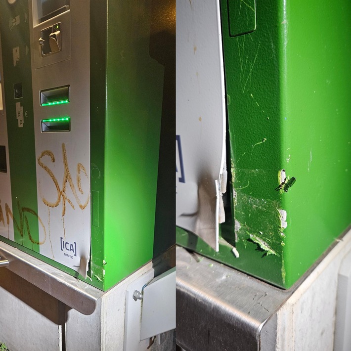 BPOL NRW: Unbekannte versuchen Fahrkartenautomaten aufzuhebeln - Bundespolizei ermittelt