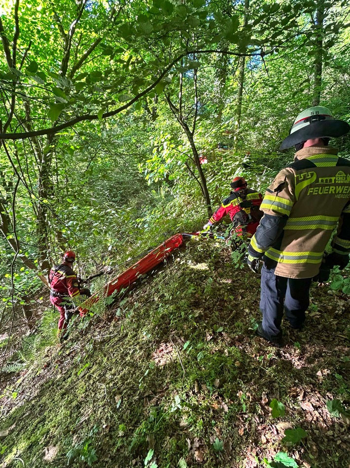 FW-EN: Unfall am Silbersee - Aufwändige Rettung eines 16-jährigen Jugendlichen