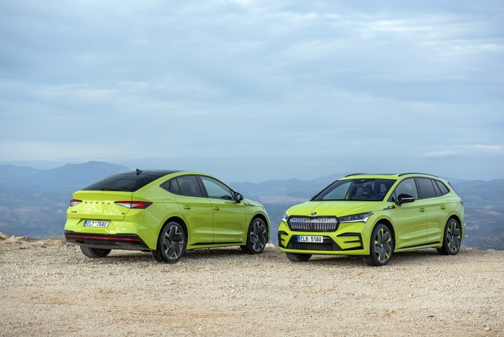 Škoda Enyaq Coupé RS iV und Škoda Enyaq RS iV erzielen Top-Ergebnisse bei ADAC-Autotest