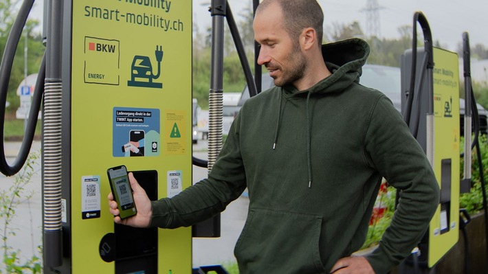 Medienmitteilung: TWINT und BKW vereinfachen die Elektromobilität  in der Schweiz