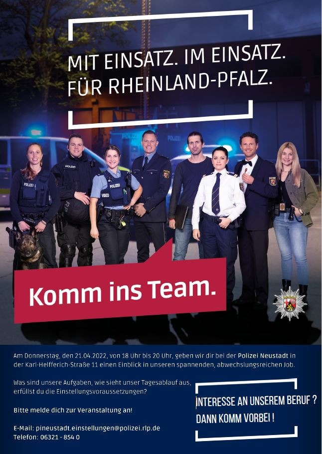 POL-PDNW: Berufsinfoabend bei der Polizei in Neustadt