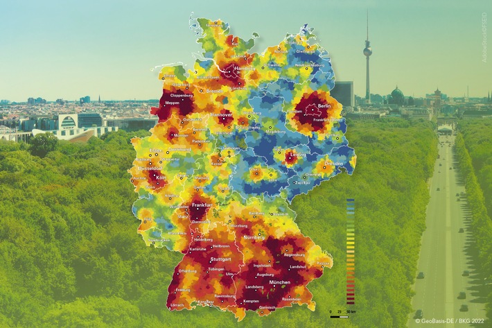 Neuauflage der Wohnwetterkarte von BPD und bulwiengesa zeigt zunehmenden Wohnungsdruck im Umland