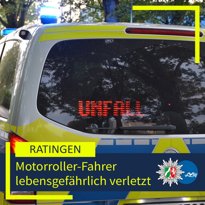 POL-ME: Schwerer Verkehrsunfall: Motorrollerfahrer lebensgefährlich verletzt - 2603100