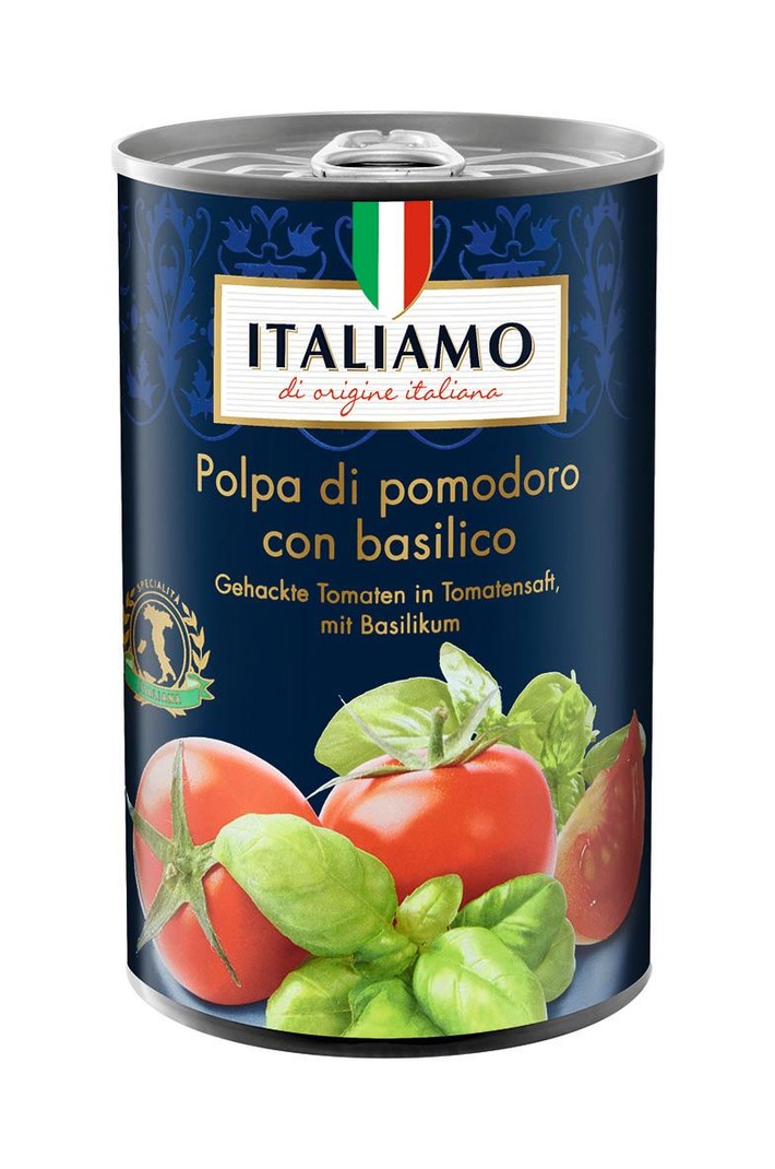 Der italienische Hersteller Le Specialità Italiane srl informiert über einen Warenrückruf des Produktes &quot;Italiamo Gehackte Tomaten in Tomatensaft mit Basilikum, 400g&quot;