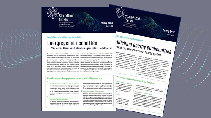 Energiegemeinschaften fördern: Was die Politik jetzt tun sollte