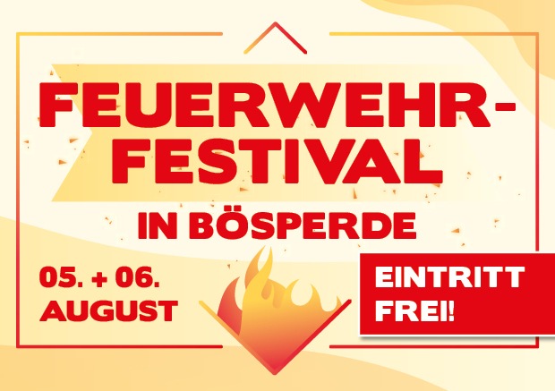 FW Menden: Feuerwehr-Festival Bösperde findet auch bei Regenwetter statt!