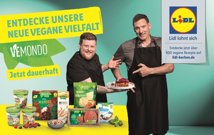 Lidl zeigt vegane Vielfalt mit &quot;Vemondo&quot; / Leckere Rezepte mit pflanzlichen und klimaneutralen Alternativprodukten im Fokus der neuen Lidl-Marketingkampagne