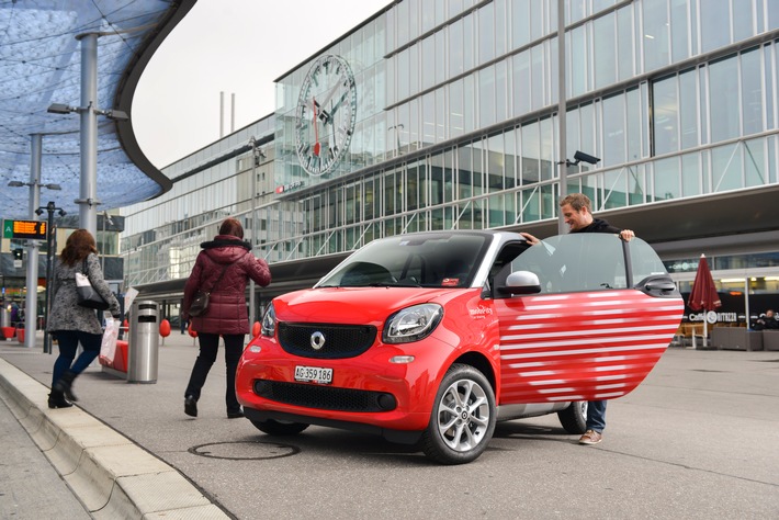 Mobility: 120 neue Smarts an SBB-Bahnhöfen
