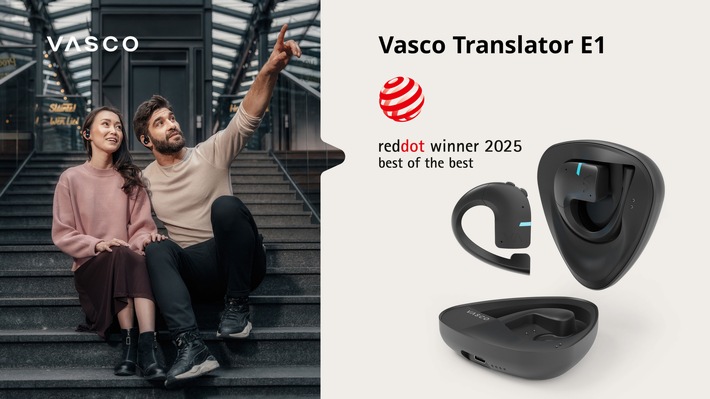 Vasco Translator E1 als Best of the Best ausgezeichnet / Neuer Übersetzungskopfhörer von Vasco gewinnt Red Dot Design Award