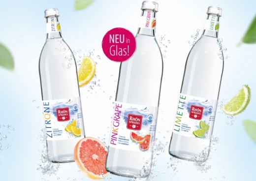 Pressinformation: RhönSprudel PLUS Pink Grapefruit jetzt  im Glas-Individualgebinde