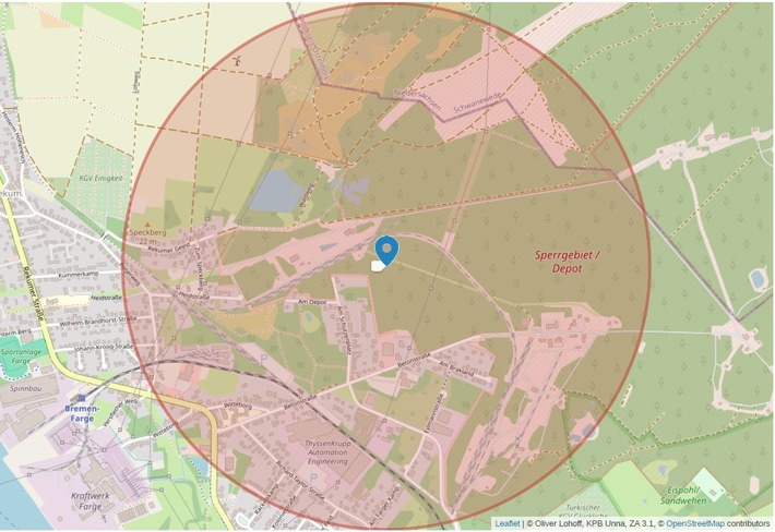 POL-HB: Nr.: 0833 --Verdacht auf englische Fliegerbombe - Evakuierung und Entschärfung in Bremen Farge--