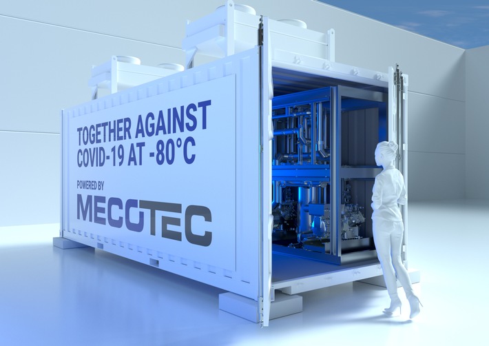 MECOTEC Gruppe erweitert Angebot für Tiefst-Kühllösungen mit einer stationären und einer mobilen Lösung zur sicheren Lagerung der COVID-19 Impfstoffe bei bis zu -80 °C