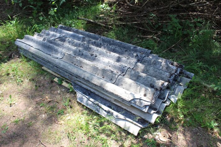 POL-PPWP: Eternitplatten im Wald abgeladen - Polizei sucht Zeugen