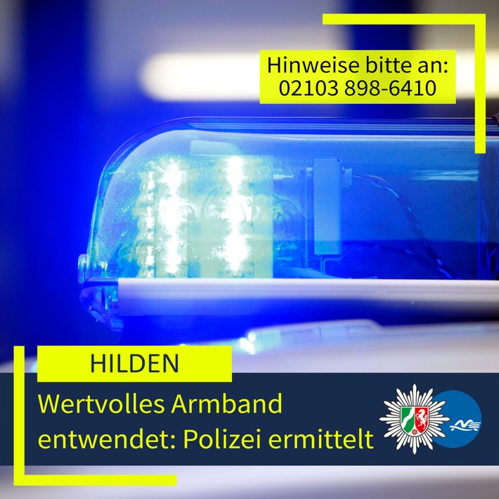 POL-ME: Inhaberin abgelenkt: Wertvolles Armband entwendet - 2602064