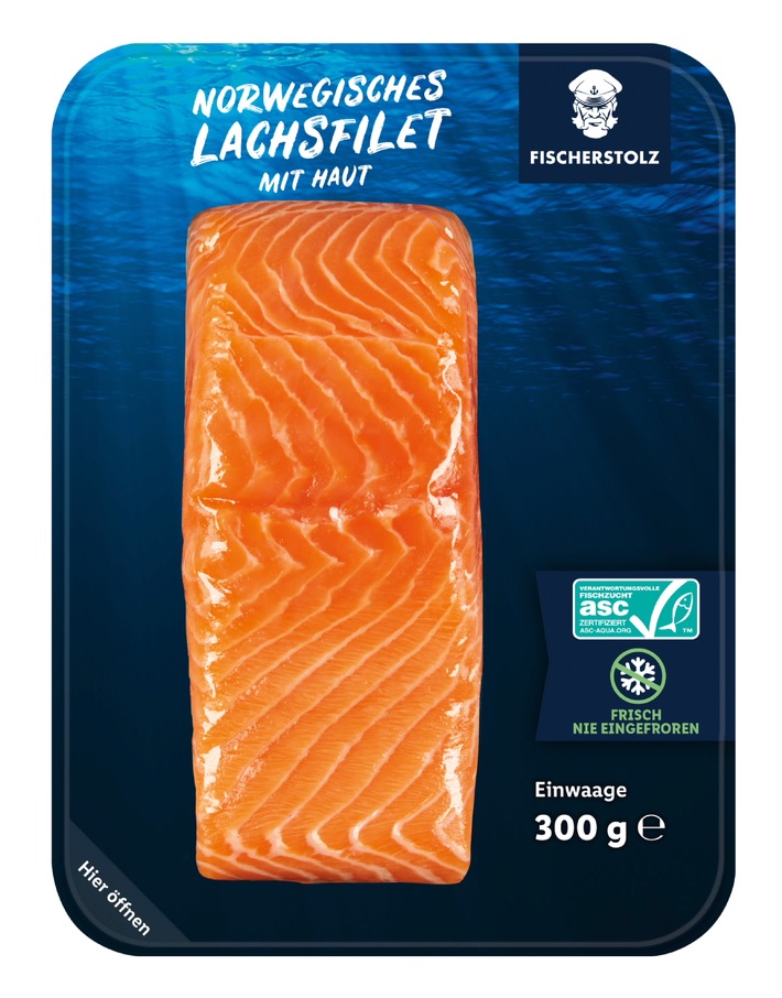 Lachsfilet von Lidl ist Testsieger bei aktueller Stiftung Warentest / Drei Fisch-Produkte der Lidl-Eigenmarken &quot;Fischerstolz&quot; und &quot;Ocean Sea&quot; beeindrucken mit Top-Qualität zu günstigen Preisen