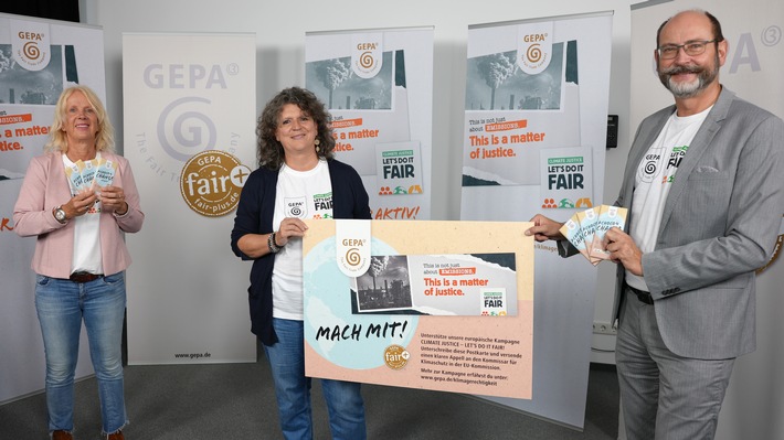 &quot;Climate Justice - Let&#039;s Do It Fair&quot; / Die GEPA startet zur Fairen Woche europäische Klimagerechtigkeitskampagne / Neu: Aktionsprodukt vegane Klimaschokolade mit Dattelsüße: #Choco4Change vegan