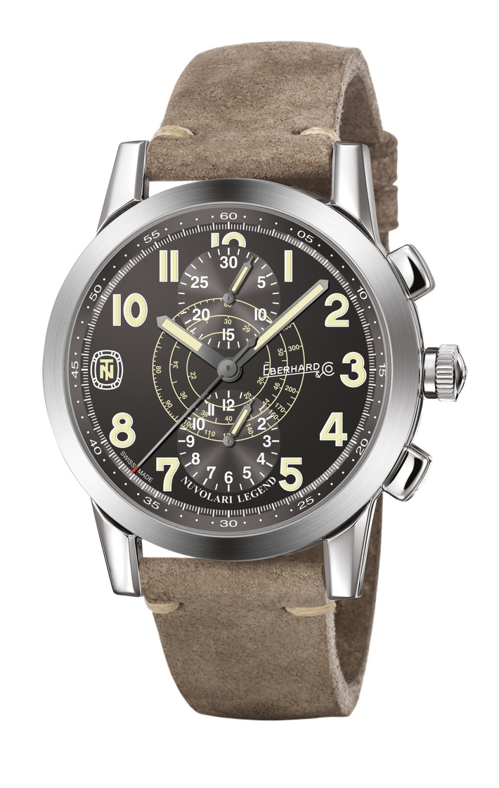 Neue Armbanduhr für Motorsport-Fans: &quot;Nuvolari Legend&quot; / Chronograph mit Auto-Motiv auf dem Rotor ist Rennfahrerlegende Tazio Nuvolari gewidmet