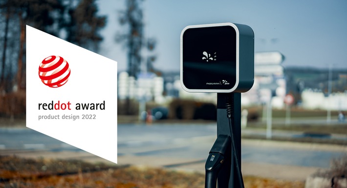 Persbericht : JUICE CHARGER me 3: de nieuwste versie van de wallbox wint bij marktintroductie de Red Dot Design Award