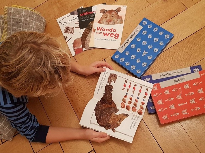 Die neue Geschenk BOX mit vier frechen Geschichten des preisgekrönten Schweizer Kinderbuchduos Pauli & Schärer lässt alle Leseherzen höher schlagen - oder schneller
