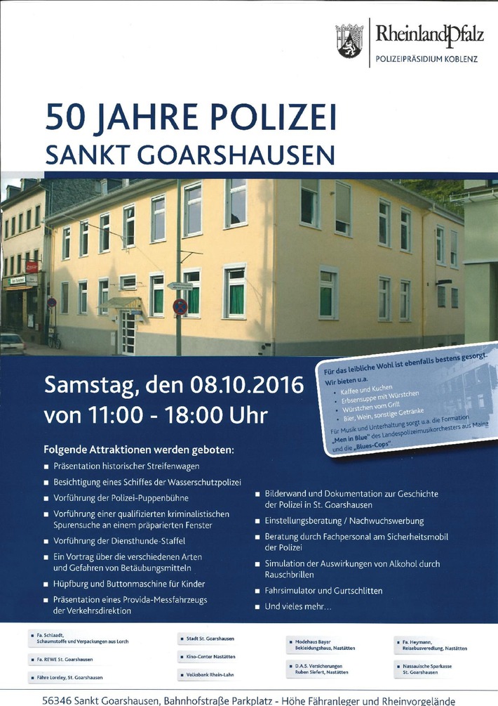 POL-PPKO: 50 Jahre Polizei St. Goarshausen