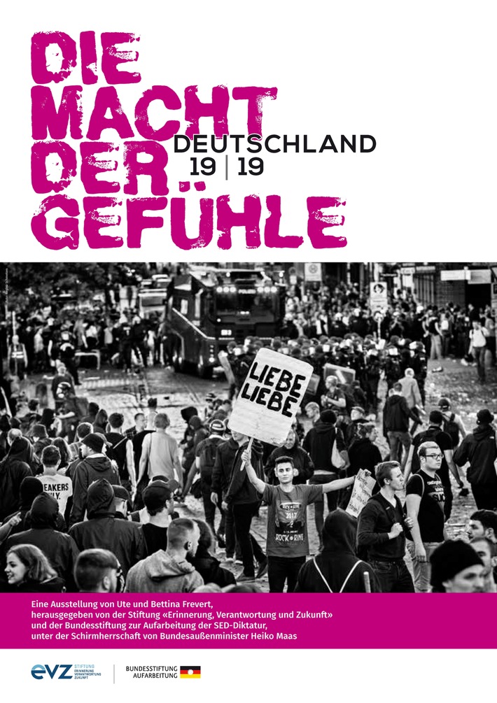 Einladung zum Pressetermin: Premiere der Ausstellung "Die Macht der Gefühle / Deutschland 19 | 19" / 5. März 2019, 11 Uhr, Friedrichstraße 200, Berlin