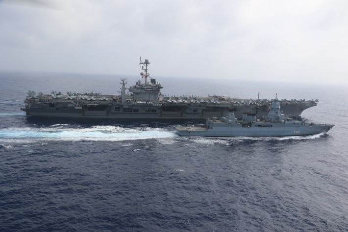 Fregatte &quot;Hessen&quot; kehrt nach über sechs Monaten in See aus Carrier Strike Group zurück