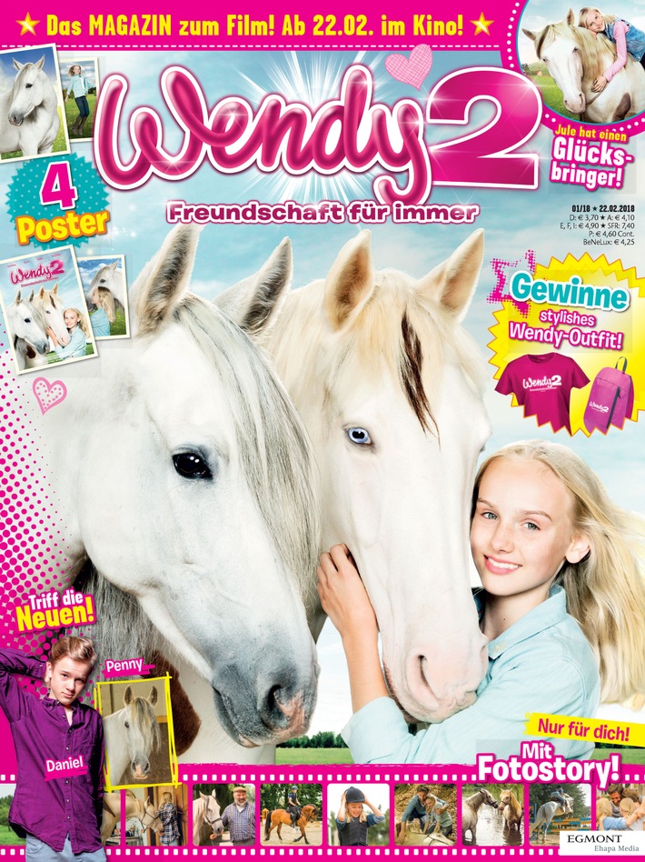 Zum Filmstart des zweiten Wendy-Kinoabenteuers erscheinen neue Magazine bei Egmont