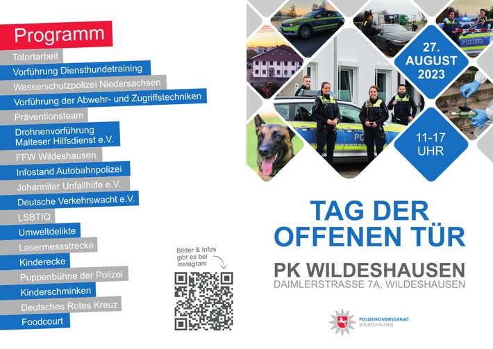 POL-DEL: Landkreis Oldenburg: Tag der offenen Tür bei der Polizei in Wildeshausen